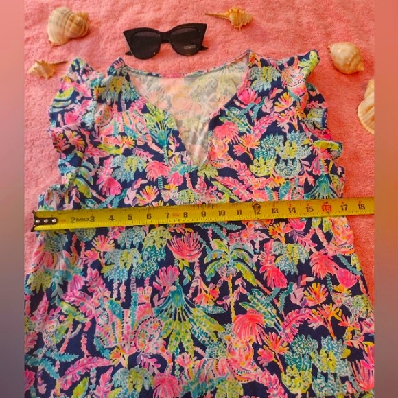LILLY PULITZER TOP PEPLUM SHIRT BLOUSE EXCELLENT CONDITION - Picture 6 of 12